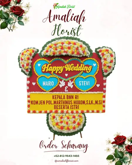 Papan Bunga Pernikahan Iring Mulyo